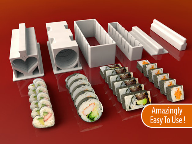 DIY 3D Printed Christmas Gifts - Image of Custom Sushi Makers
