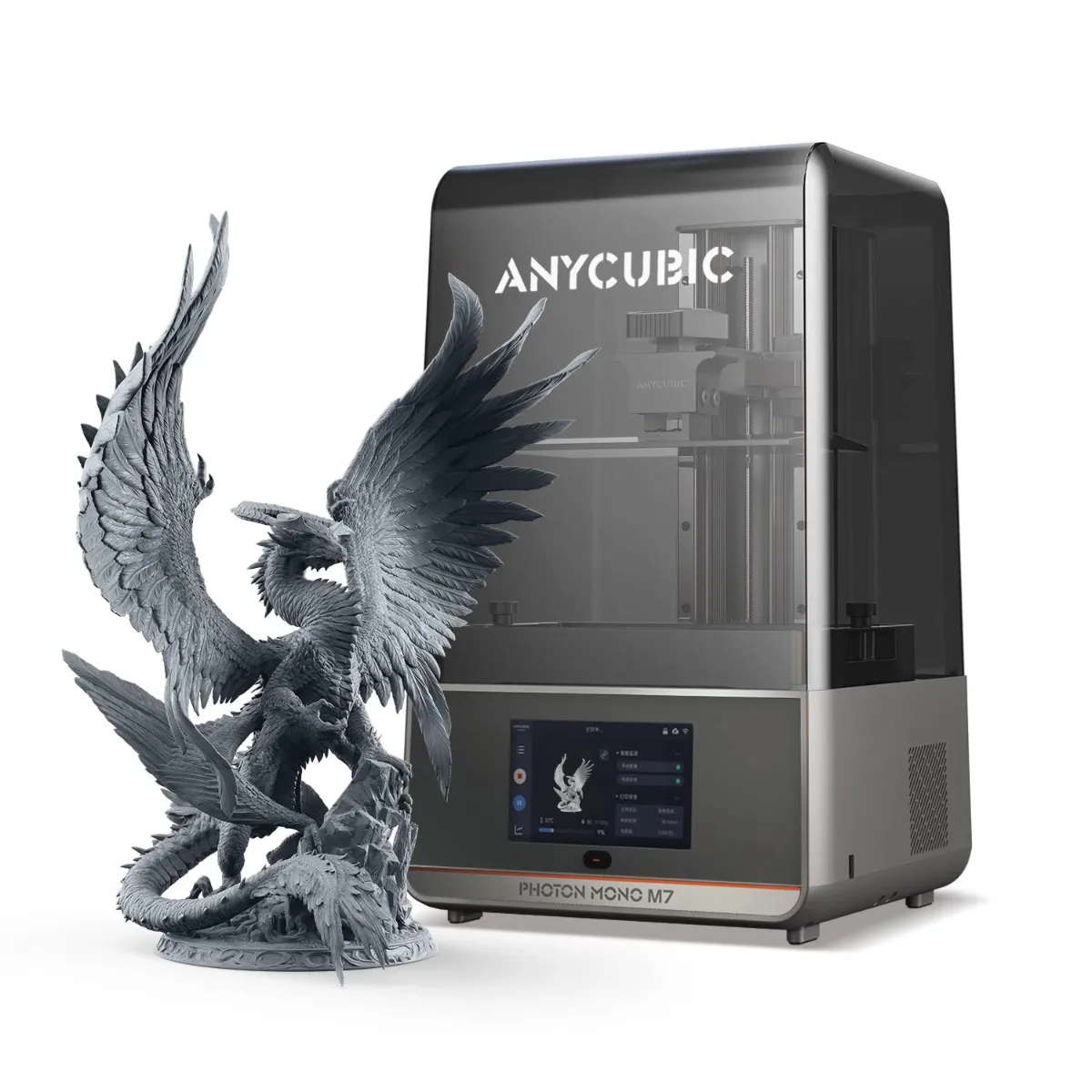 Anycubic Photon Mono M7 resin 3D printer with its cover in place