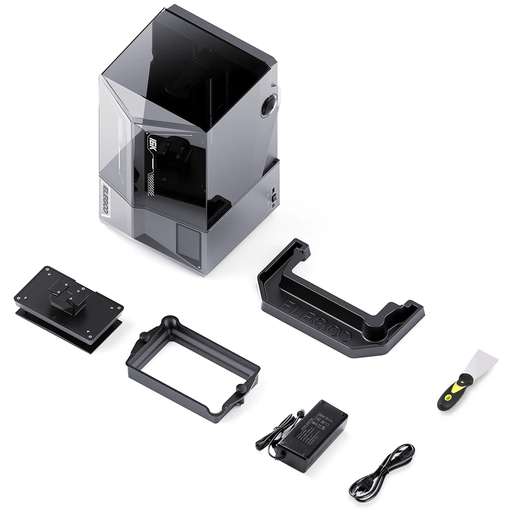 What's in the box with the Elegoo Saturn 4 Ultra 16K: printer, resin tank, tools and accessories