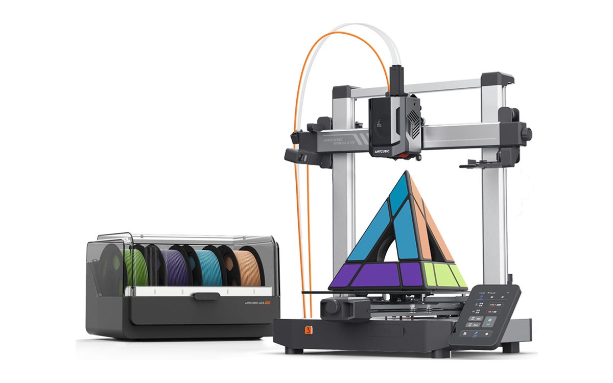 Anycubic Kobra 4 Combo 3D printer with the ACE 2 Pro multicolor unit