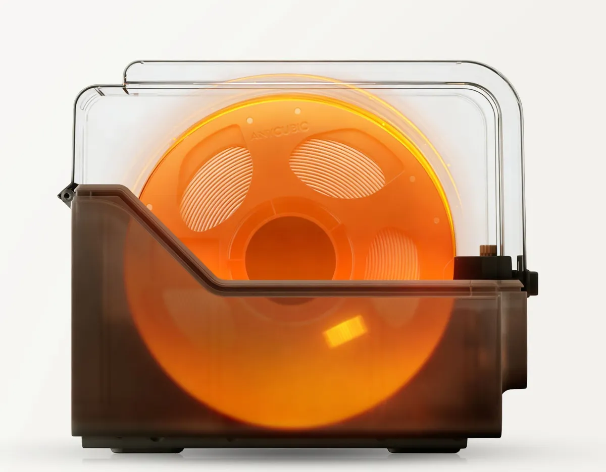 Anycubic ACE 2 Pro filament box heating a spool to dry it
